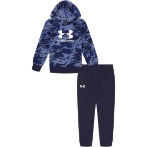 imageUnder Armour boys Long Sleeve Logo Hoodie ampamp Joggers SetNavy Marble