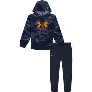 imageUnder Armour boys Long Sleeve Logo Hoodie ampamp Joggers SetNavy Tide Shift