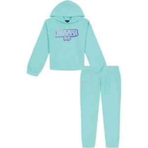 imageUnder Armour boys Long Sleeve Logo Hoodie ampamp Joggers SetNeo Turquoise Logo