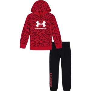 imageUnder Armour boys Long Sleeve Logo Hoodie ampamp Joggers SetRed Marker Camo