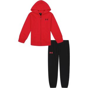 imageUnder Armour boys Long Sleeve Logo Hoodie ampamp Joggers SetRedBlack