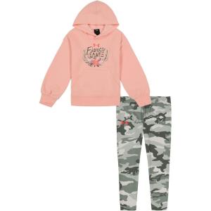imageUnder Armour girls Hoodie Set Bottoms ampamp Hoodie Lightweight ampamp Relaxed FitPink Fizz Camo