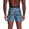 imageUnder Armour Mens Performance Tech Print 6quot Boxer BriefsEther Blue