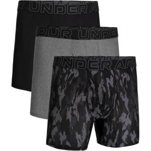 imageUnder Armour Mens 3Pack Performance Tech Mesh Print 6 Boxer BriefsCastlerock