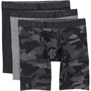 imageUnder Armour Mens 3Pack Performance Tech Print 9 Boxer BriefsBlack