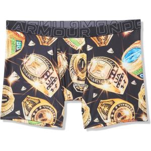 imageUnder Armour Mens MultiPack Performance Tech Mesh Boxerjock Brief 6quot Inseam AllDay ComfortBlackGold  Single
