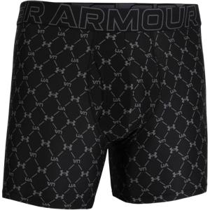 imageUnder Armour Mens Performance Tech Print 6quot Boxer BriefsCastlerock