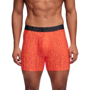 imageUnder Armour Mens Performance Tech Print 6quot Boxer BriefsFire