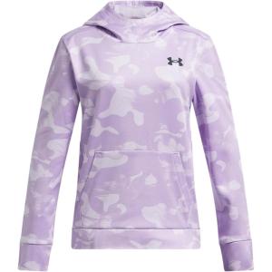 imageUnder Armour Girls Fleece Printed Hoodie535 Salt Purple   Black