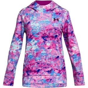 imageUnder Armour Girls Fleece Printed Hoodie573 Mystic Magenta   Black