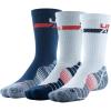 imageUnder Armour Mens Elevated Novelty Crew Socks 3PairsWhiteHalo Gray Assorted