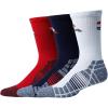 imageUnder Armour Mens Elevated Novelty Crew Socks 3PairsWhiteNavyRed Assorted