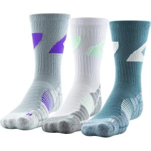 imageUnder Armour Mens Elevated Novelty Crew Socks 3PairsBlue Note Assorted 1