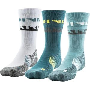 imageUnder Armour Mens Elevated Novelty Crew Socks 3PairsFresco Green Assorted