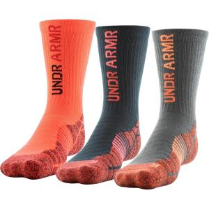 imageUnder Armour Mens Elevated Novelty Crew Socks 3PairsJet GrayRed Assorted