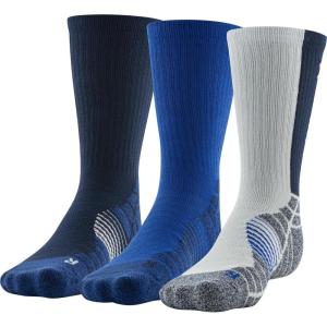 imageUnder Armour Mens Elevated Novelty Crew Socks 3PairsWhiteRoyal Assorted