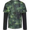 imageUnder Armour Boys Long Sleeve Shirt Crewneck Lightweight and BreathableBlack Multi Micro Print