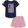 imageUnder Armour girls Outdoor Set Coordinating Top ampamp Bottom Pants Or Shorts Durable Stretch and ComfortableMidnight Navy Flag