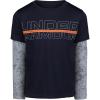 imageUnder Armour Boys Long Sleeve Shirt Crewneck Lightweight and BreathableNavy Grunge Wash