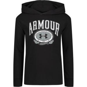 imageUnder Armour Boys Hoodie Fleece Pullover Logo ampamp Printed DesignsBlack  Hooded