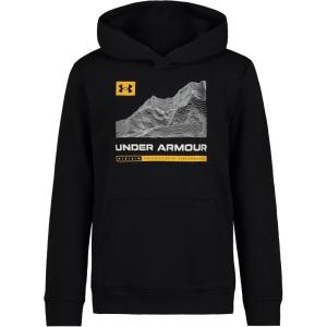 imageUnder Armour Boys Hoodie Fleece Pullover Logo ampamp Printed DesignsBlack Topo