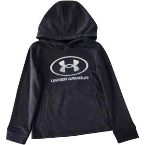 imageUnder Armour Boys Hoodie Fleece Pullover Logo ampamp Printed DesignsBlackWhiteGrey 001
