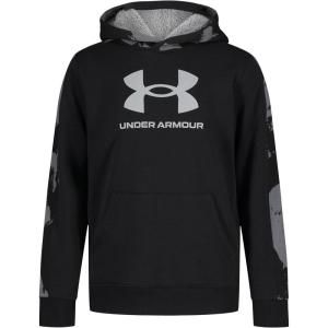 imageUnder Armour Boys Hoodie Fleece Pullover Logo ampamp Printed DesignsBlackplume Sleeve