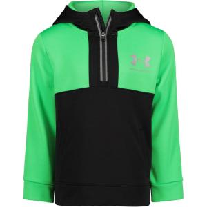 imageUnder Armour Boys Hoodie Fleece Pullover Logo ampamp Printed DesignsExtreme Green  14 Zip