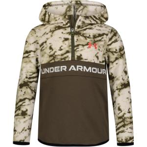 imageUnder Armour Boys Hoodie Fleece Pullover Logo ampamp Printed DesignsMarineKhaki Marble 14 Zip