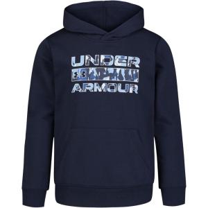 imageUnder Armour Boys Hoodie Fleece Pullover Logo ampamp Printed DesignsNavy  Stacked Camo