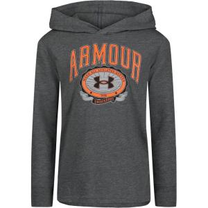 imageUnder Armour Boys Hoodie Fleece Pullover Logo ampamp Printed DesignsPitch Gray