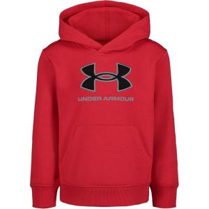 imageUnder Armour Boys Hoodie Fleece Pullover Logo ampamp Printed DesignsRed Mesh Logo