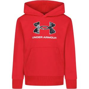 imageUnder Armour Boys Hoodie Fleece Pullover Logo ampamp Printed DesignsRival Print Red