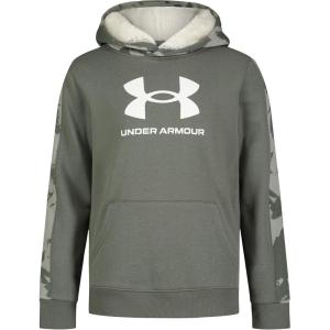 imageUnder Armour Boys Hoodie Fleece Pullover Logo ampamp Printed DesignsSageplume Sleeve