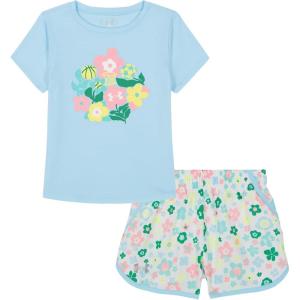 imageUnder Armour girls Outdoor Set Coordinating Top ampamp Bottom Pants Or Shorts Durable Stretch and ComfortableBlue Glitter Flowers