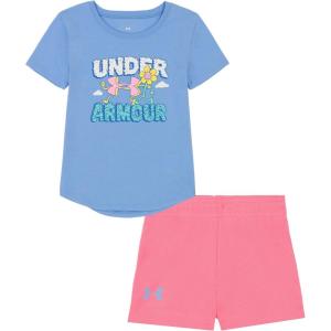 imageUnder Armour girls Outdoor Set Coordinating Top ampamp Bottom Pants Or Shorts Durable Stretch and ComfortableCarolina Blue Nature
