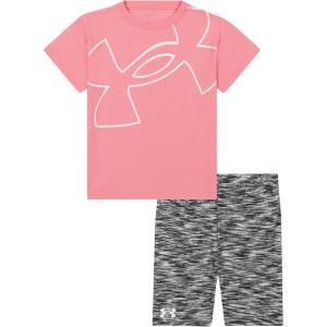 imageUnder Armour girls Outdoor Set Coordinating Top ampamp Bottom Pants Or Shorts Durable Stretch and ComfortableDark Pink Bike Short