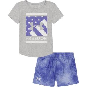 imageUnder Armour girls Outdoor Set Coordinating Top ampamp Bottom Pants Or Shorts Durable Stretch and ComfortableMod Gray Banner