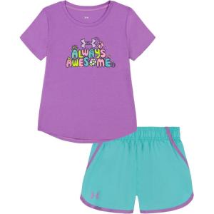 imageUnder Armour girls Outdoor Set Coordinating Top ampamp Bottom Pants Or Shorts Durable Stretch and ComfortableProvence Purple