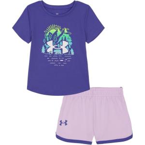 imageUnder Armour girls Outdoor Set Coordinating Top ampamp Bottom Pants Or Shorts Durable Stretch and ComfortableStarlight Scribble