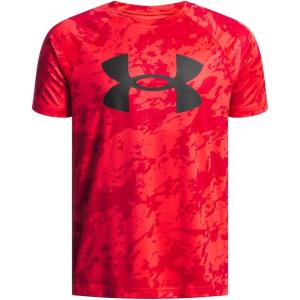 imageUnder Armour Boys Tech Big Logo Printed ShortSleeve TShirt714 Racer Red   Black