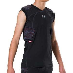 imageUnder Armour Gameday Pro 5Pad Football Shirt Comfortable Compression ampamp Protection for Practice ampamp Game Day Youth BoysBlack Camo