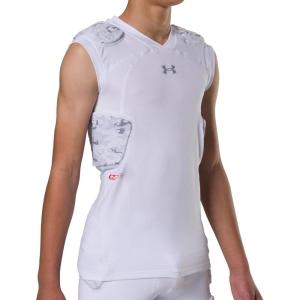 imageUnder Armour Gameday Pro 5Pad Football Shirt Comfortable Compression ampamp Protection for Practice ampamp Game Day Youth BoysWhite Camo