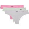 imageUnder Armour Womens 3pack Pure Stretch No Show Thong Underwear Allday Comfort ampamp Ultrasoft Fit592 Illusion Green  Halo Gray  Flamingo