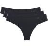 imageUnder Armour Womens 3pack Pure Stretch No Show Thong Underwear Allday Comfort ampamp Ultrasoft FitBlack 001Black
