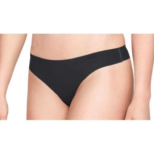 imageUnder Armour Womens 3pack Pure Stretch No Show Thong Underwear Allday Comfort ampamp Ultrasoft FitBlack 001Black