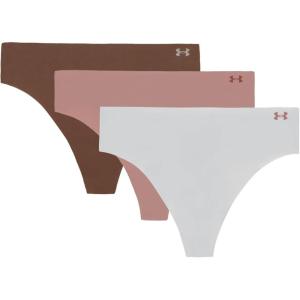imageUnder Armour Womens 3pack Pure Stretch No Show Thong Underwear Allday Comfort ampamp Ultrasoft FitHalo Grey