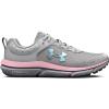 imageUnder Armour Unisexs Grade School Assert 10 Sneaker102 Halo GrayPink SugarIridescent