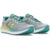 imageUnder Armour Unisexs Grade School Assert 10 Sneaker103 Halo GrayRadial TurquoiseSonic Yellow