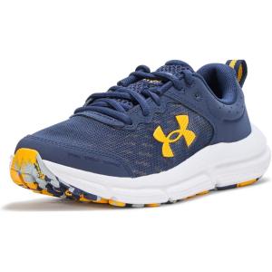 imageUnder Armour Unisexs Grade School Assert 10 Sneaker410 Midnight NavyMod GrayCampus Gold